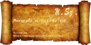Mengyán Szilárd névjegykártya