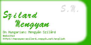szilard mengyan business card
